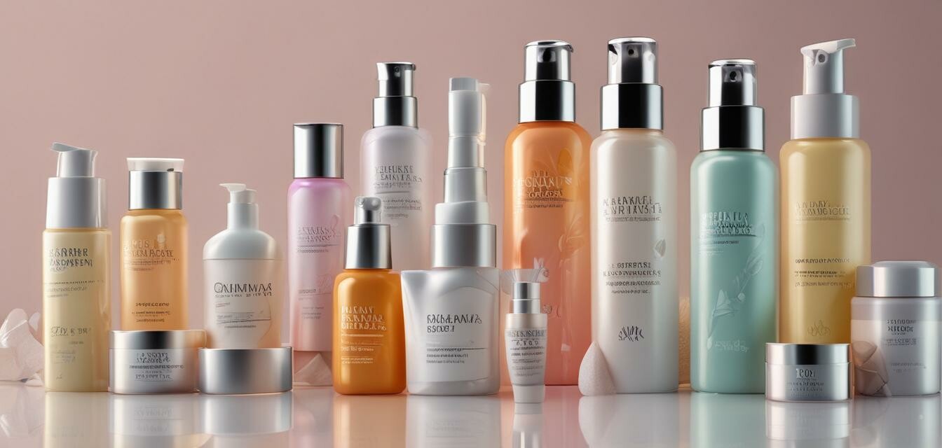 Array of seasonal skincare products